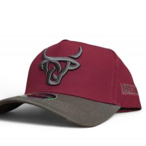 Gorra Lost Calf Color Gris-Vino