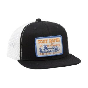 Gorra Red Dirt Color Negro-Blanco Niño Coat Roper de Niño