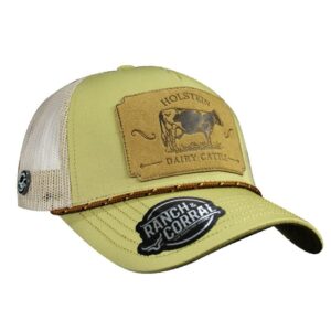 Gorra Ranch Corral Color Verde Claro-Beige, Ganadera Holstein