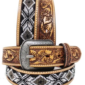 Faja en cuero labrado estilo western 1 1/2” Unisex